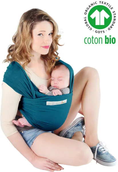 Blå ekologisk stretchsjal Basic