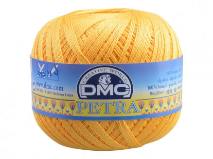 DMC Petra nr. 8 Virkgarn Unicolor 5742 Stark Gul