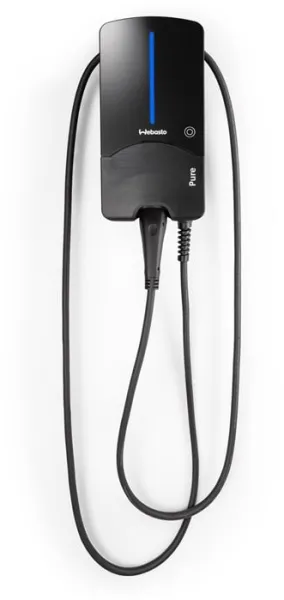 Webasto Pure Laddbox 11 kW Type 2 Black Edition med 4,5 m kabel - Integrerad RCD-DD likströms skyddsrelä