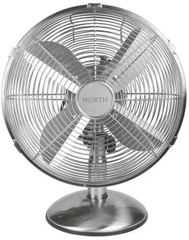 NORTH Desk Fan 30cm Satin Chrome